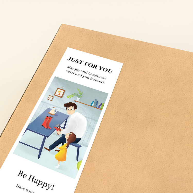 gytz5688父亲节通用迷你超大不干胶贴纸定制封口贴空白可手写