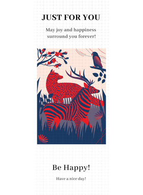 gytz6644高级感森系唯美插画ins极简约通用超大不干胶贴纸封口贴