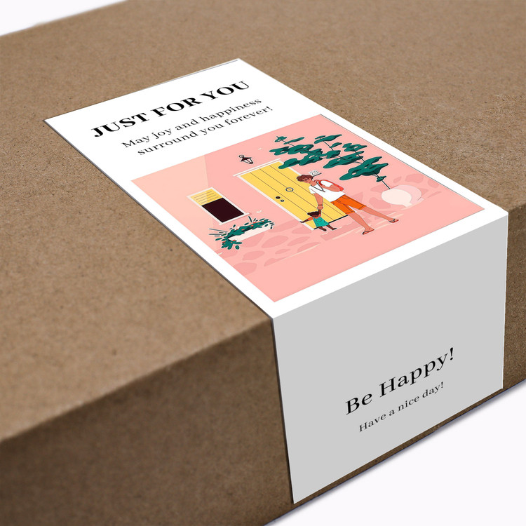 gytz5824父亲节通用迷你超大不干胶贴纸定制封口贴空白可手写