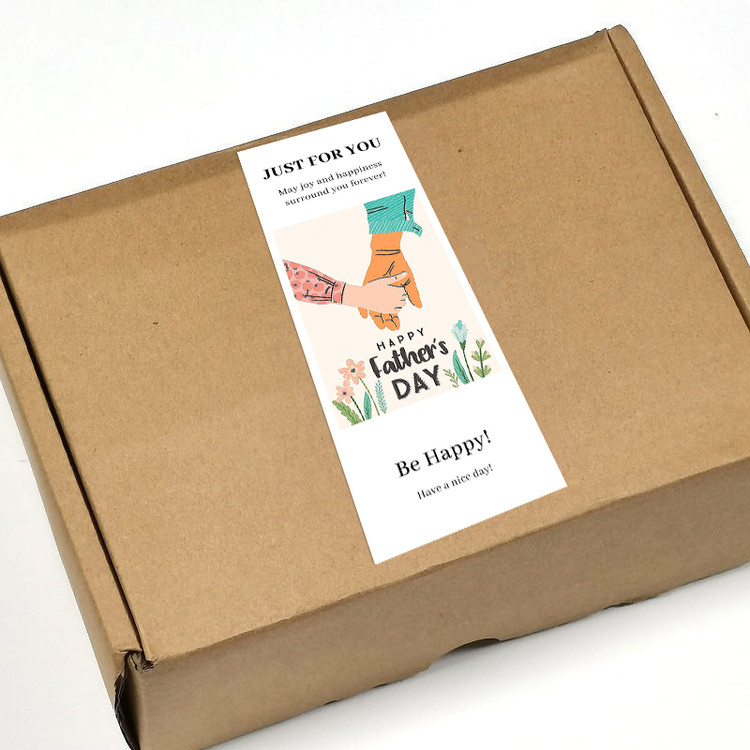 gytz5868父亲节通用迷你超大不干胶贴纸定制封口贴空白可手写