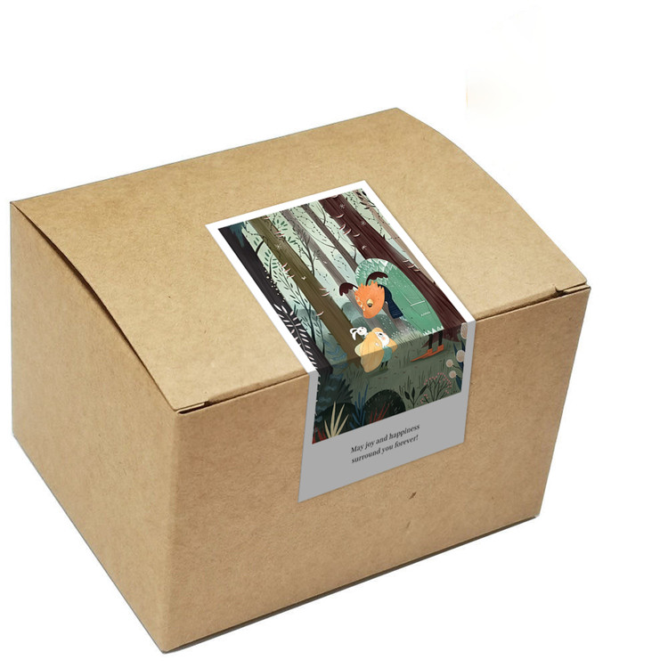 gytz503快乐微笑高级感森系唯美小清晰插画通用不干胶贴纸封口贴