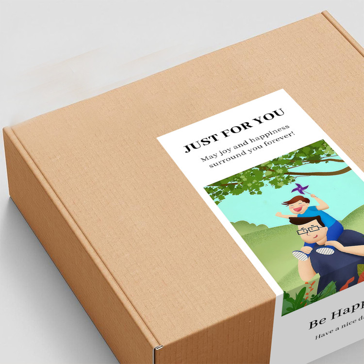 gytz5772父亲节通用迷你超大不干胶贴纸定制封口贴空白可手写