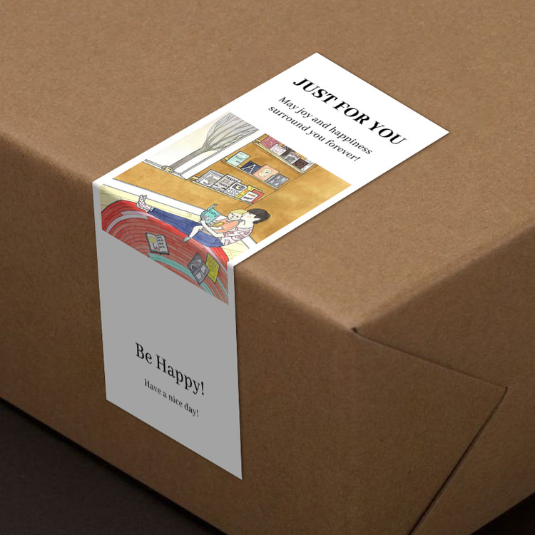 gytz5708父亲节通用迷你超大不干胶贴纸定制封口贴空白可手写