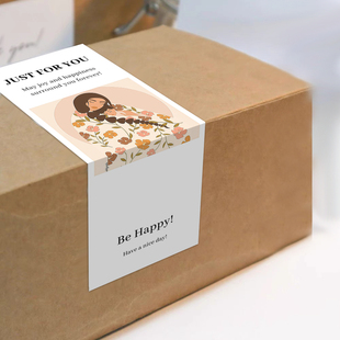 gytz5523母亲节通用迷你超大不干胶贴纸定制封口贴空白可手写包装