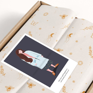 gytz2552阳光自信加油高级感森系唯美小清晰插画不干胶贴纸封口贴