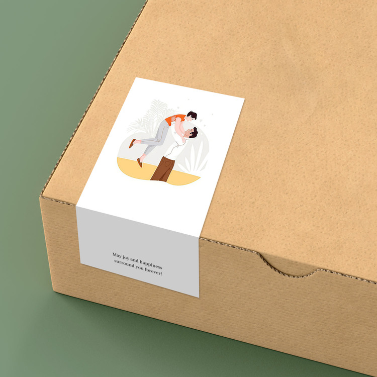 gytz5727父亲节通用迷你超大不干胶贴纸定制封口贴空白可手写