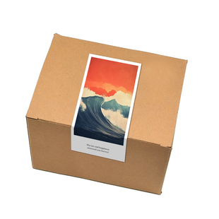 gytz7595旭日东升夕阳晚霞山水鎏金大海金色太阳不干胶贴纸封口贴