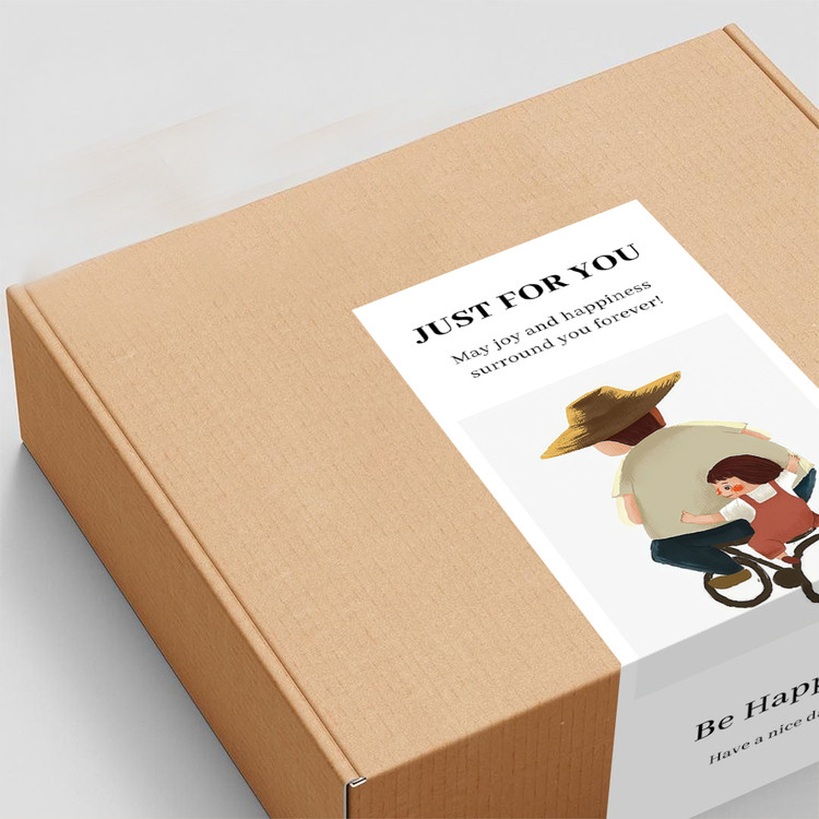 gytz5780父亲节通用迷你超大不干胶贴纸定制封口贴空白可手写