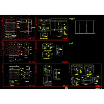 实验室洁净板CAD动态块医院手术室彩钢板工艺做法节点详图