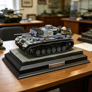龙飞兔舞 全高75MM 二战经典3号坦克摆件 成品摆件 LTCP-497+