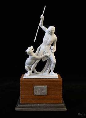 龙飞兔舞 190MM桌面摆件桌面装饰品 猎人斗猎豹小雕像LTCP-328/3D