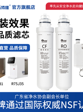 乐博维滤芯适配惠而浦台式净水器滤芯R75J31/R75J35净饮机RO膜PPC