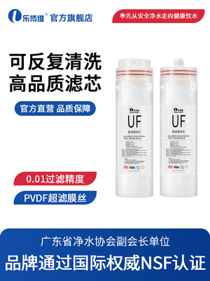 PVDF中空纤维UF超滤膜滤芯10寸平口插口式通用净水器滤芯可拆清洗