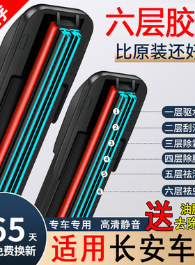 六胶条适用长安cs75雨刮器原装cs55cs3515逸动悦翔奔奔欧诺雨刷片