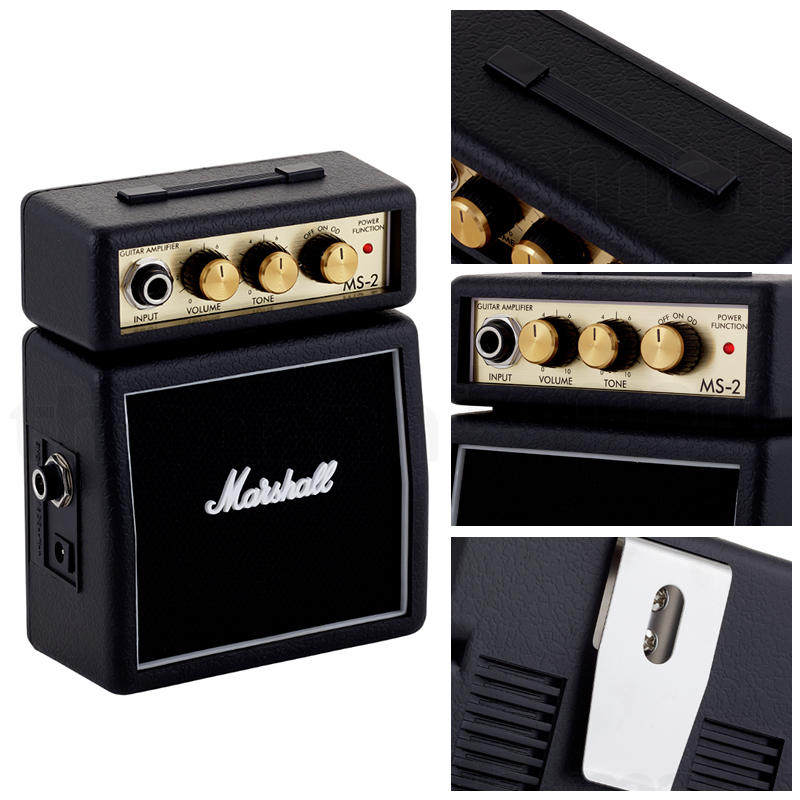 正品行货marshall马歇尔 ms2 mini迷你便携电吉他音箱 马勺小音响