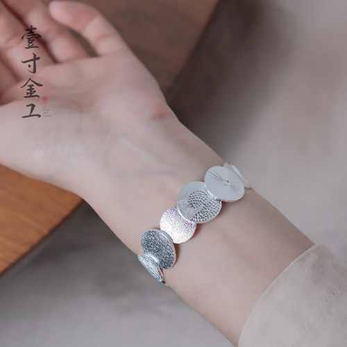 十二月银镯清迈风百搭银手镯女