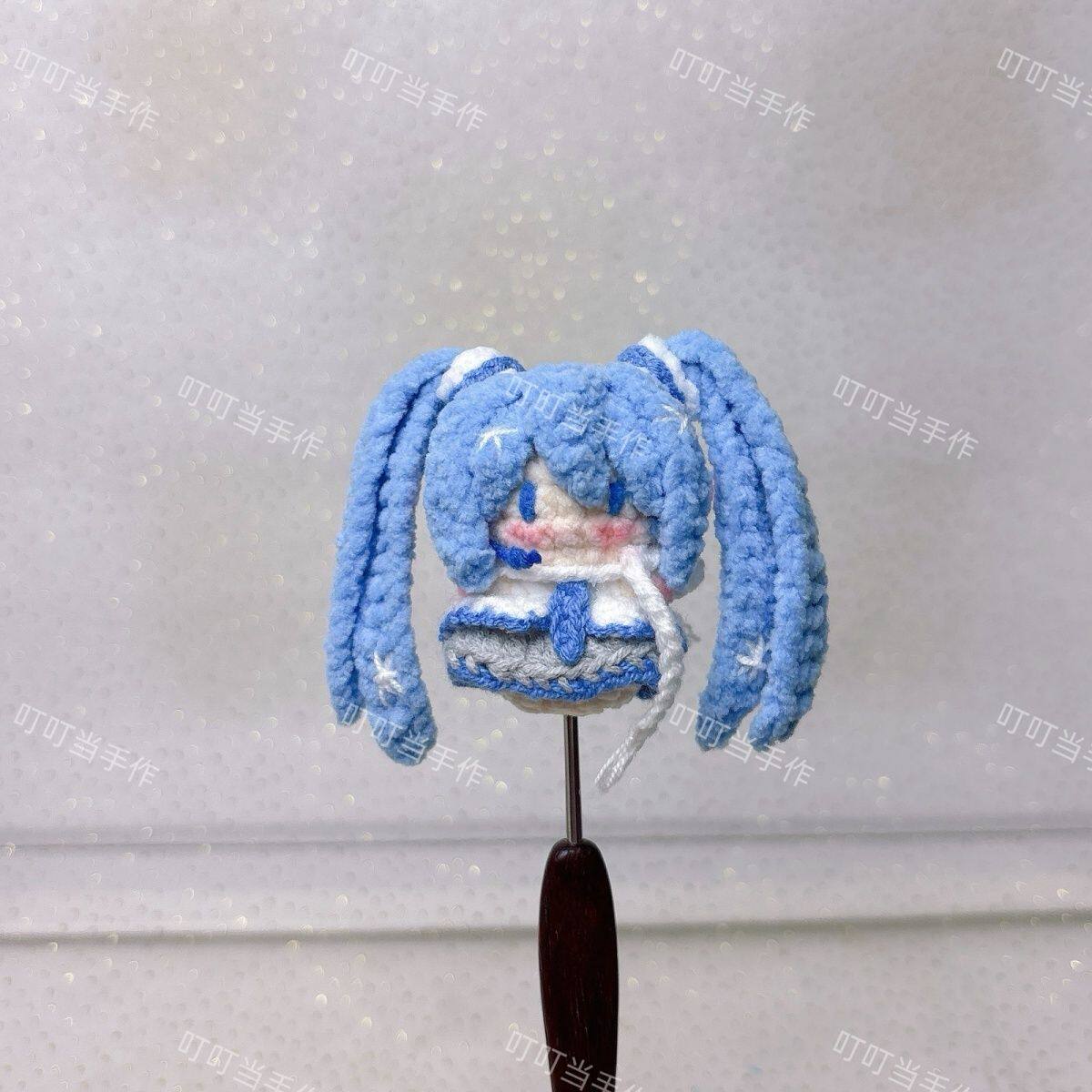 成品雪初音纯手工钩织毛线软糖玩偶手办二次元游戏周边挂件钥匙扣