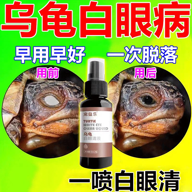 乌龟白眼病专用特效药专治巴西龟草龟眼睛睁不开眼红肿发炎眼药水