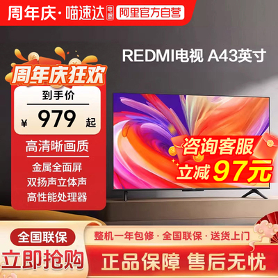 小米电视REDMI A43英寸高清护眼金属全面屏家用智能平板液晶电视