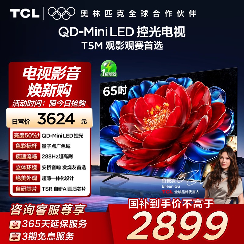 MiniLED/量子点广色域/288Hz高刷