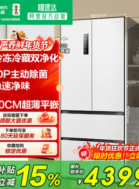 容声517L双净平嵌法式多门四门风冷大容量家用嵌入式白色冰箱281