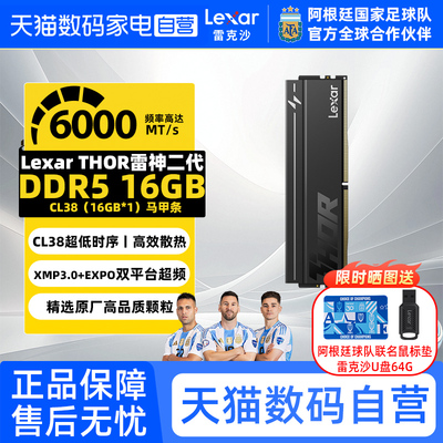 雷克沙内存条16G电脑电竞