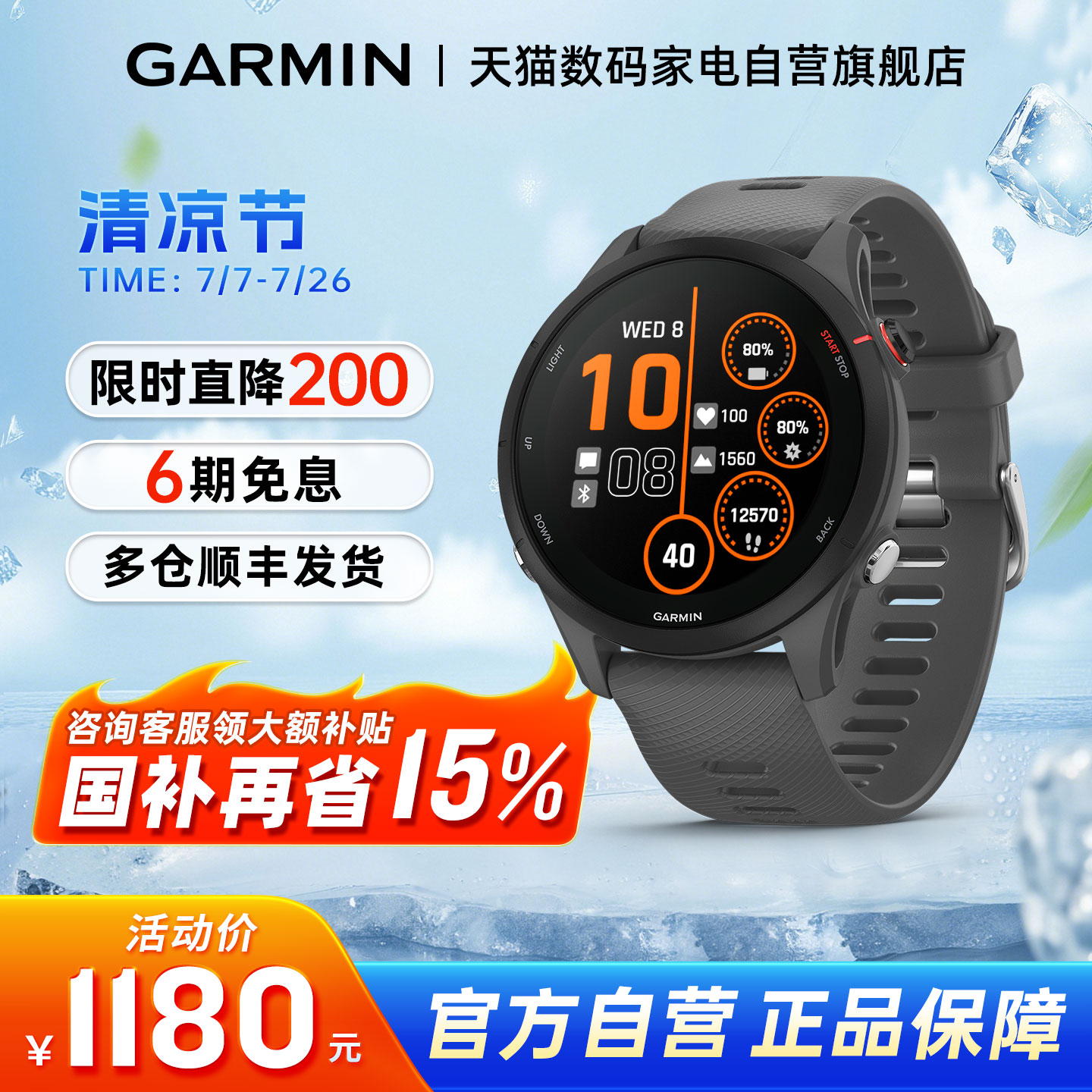 Garmin佳明FR255GPS运动手表