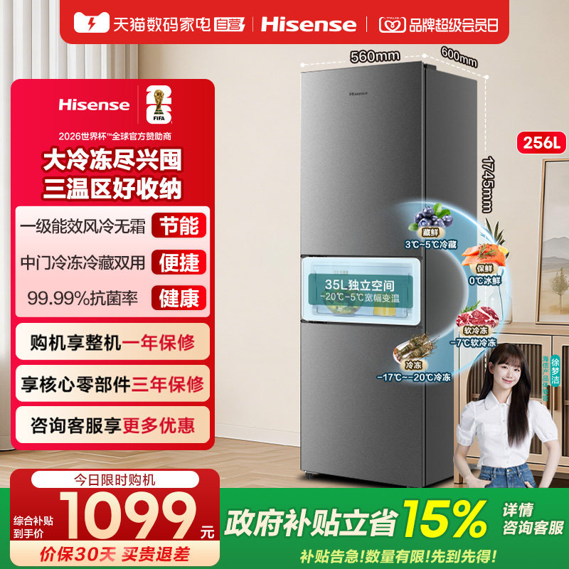 热卖5万+海信256一级节能冰箱图片