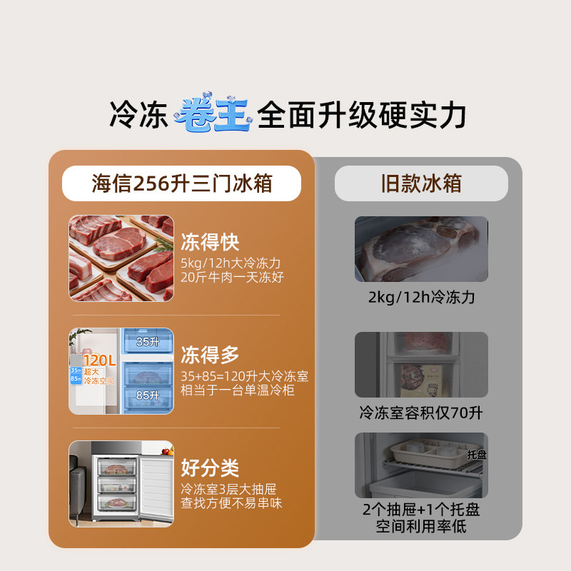 热卖5万+海信256一级节能冰箱图片