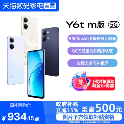 【政府补贴15%|阿里官方自营】vivo Y6t m版新品手机官方旗舰店官网正品6500mAh超薄大电池大内存学生-81