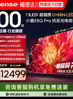 海信小墨E5Q Pro 100英寸 超画质U+MiniLED黑曜屏Pro 高刷电视122