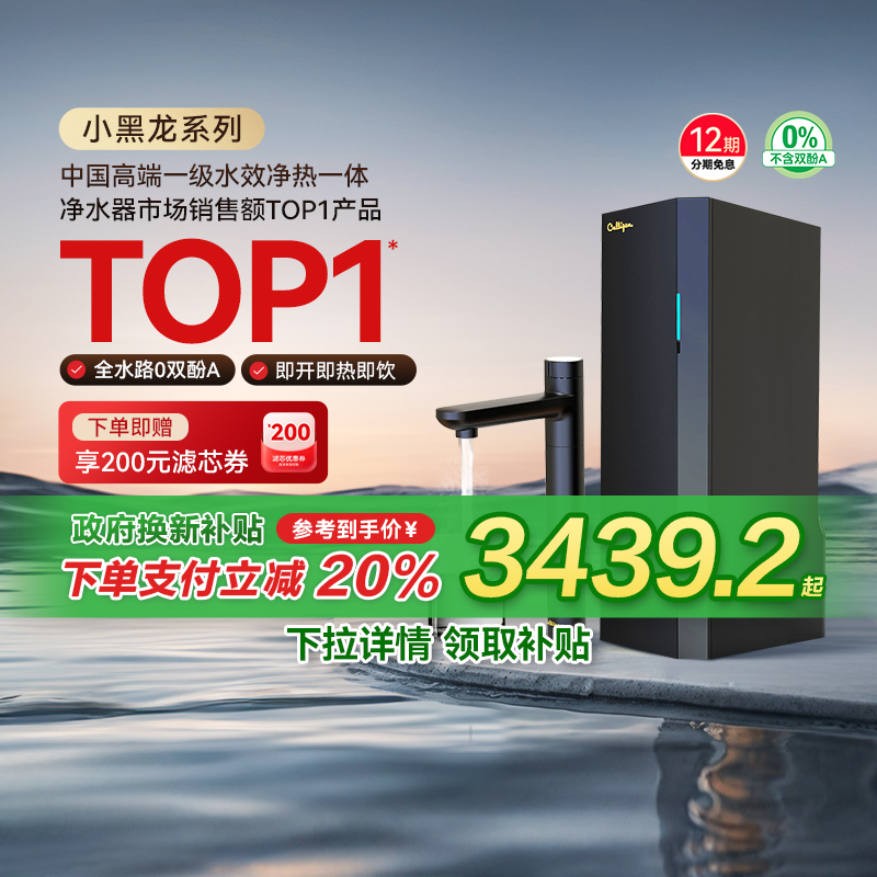 【政府补贴20%】康丽根小黑龙即热净水器加热直饮RO反渗透T2800