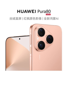 【自营】HUAWEI Pura 80 丝绒直屏红枫原色影像全新鸿蒙AI北斗卫星消息鸿蒙智能手机华为旗舰店正品