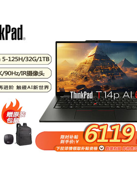 联想 ThinkPad T14p AI  Gen2 酷睿Ultra5 高性能笔记本电脑 32G 1TB 2.5K -21KUA004CD「赠包鼠」
