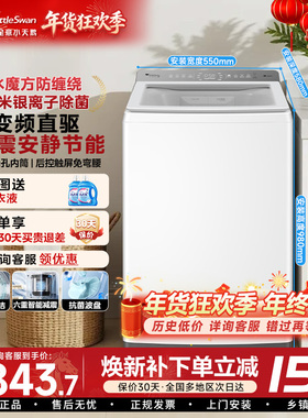 小天鹅小乌梅2.0轻奢水魔方波轮大容量10KG变频白色E20DW洗衣机85