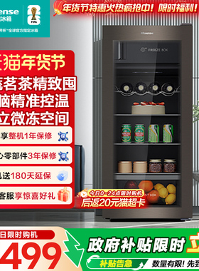 海信125L冰吧家用小型客厅冷藏红酒柜茶叶柜商用玻璃门办公室281