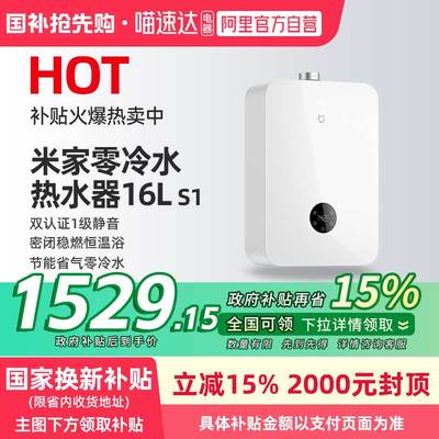 小米米家天然气燃气热水器16L升家用智能一级静音S1  06