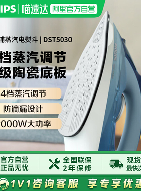 【阿里自营】飞利浦家用增压蒸汽电熨斗 便携式蒸汽熨烫机DST5030