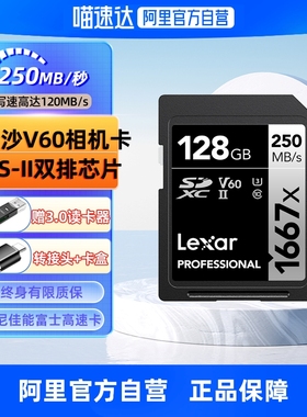 雷克沙V60SD卡高速相机储存卡适用佳能富士1667X