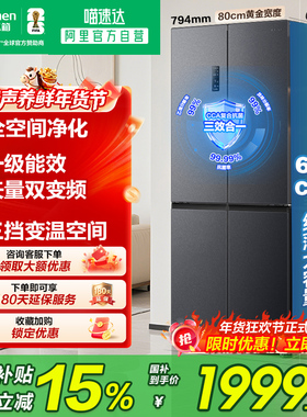 容声466L十字双开门大容量四门家用一级变频风冷无霜冰箱281