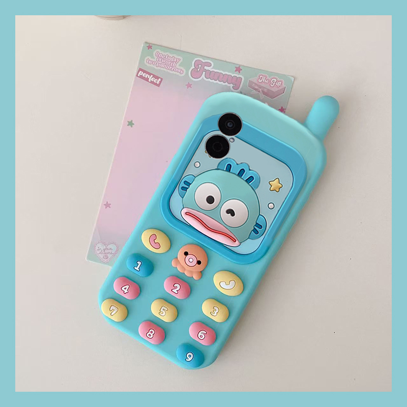 手机壳硅胶搞怪香肠嘴小丑鱼大哥大电话机