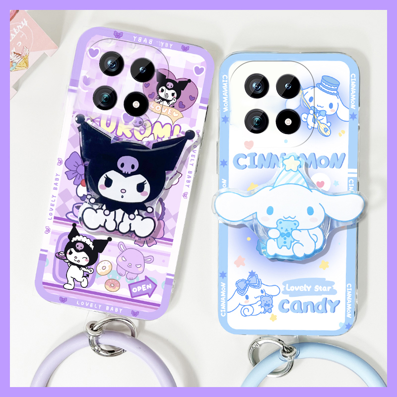 手机壳透明可爱卡通库洛米玉桂狗带支架手环
