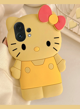 立体黄色kt猫适用vivos30promini手机壳s20pro卡通s19可爱s15凯蒂猫s16带s12挂链s10趣味s18硅胶s17软壳vivo
