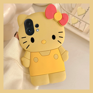 立体黄色kt猫适用vivos30promini手机壳s20pro卡通s19可爱s15凯蒂猫s16带s12挂链s10趣味s18硅胶s17软壳vivo
