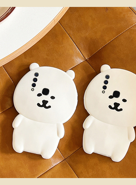 适用vivou3手机壳y5s卡通y9s立体y3白色u3x自嘲熊z5带挂绳y7s可爱z6趣味z5x呆萌z3i硅胶nex3s软壳vivo手机套