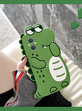 绿色小恐龙适用oppoa58x手机壳a5pro卡通a72立体a32搞怪a97a31a2创意a95a56可爱a93s趣味a1x硅胶a92s软壳oppo
