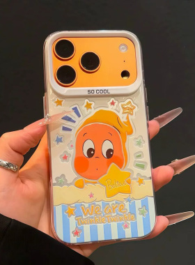 呆萌星星人公仔适用小米红米note15pro+手机壳noto14卡通13可爱12turbo五角星11por彩银镭射10硅胶9十redmi女