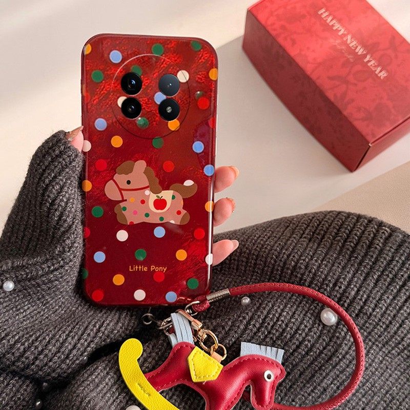 彩色波点小马适用vivoxfold5pro手机壳xfold+新年xfold3带xflip挂件xfold2挂绳vivo折叠屏红色十vovo马年卡通,3C数码配件,手机保护套/壳,淘宝优惠券,粉丝福利购,淘宝优惠卷