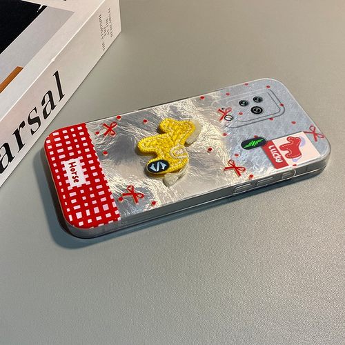 手机壳硅胶2026马年刺绣小马挂件