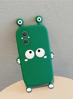 适用oppoa5手机壳a5pro卡通a97立体a3活力版a93s青蛙a91煤球a56可爱a72超萌a58趣味a11x绿色a2硅胶oppo软壳女